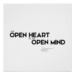 Póster CITAS: Dalai Lama - corazón abierto, mente abierta
