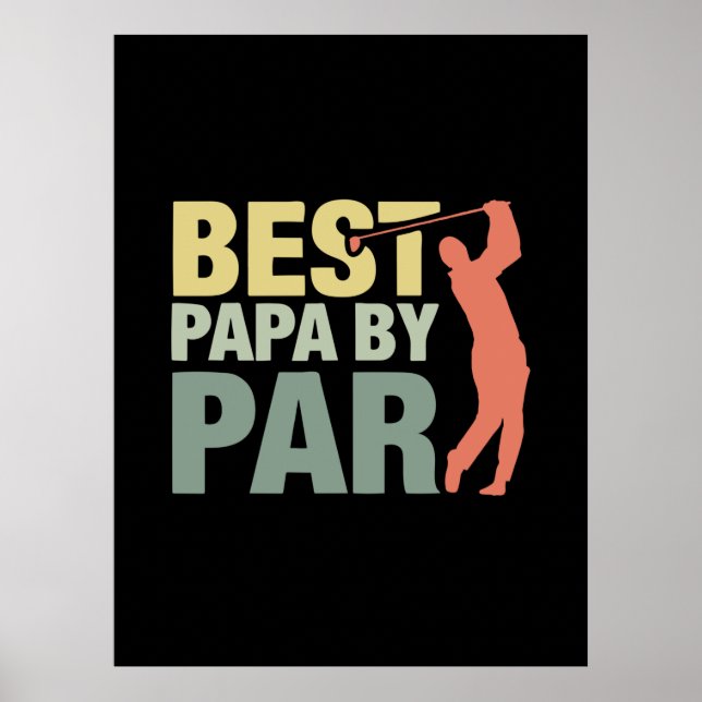 Póster Citas de abuelo | Mejor Papa De Par Golf (Frente)