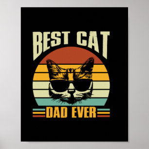 Póster Citas de abuelo   Mejor Papá Gato