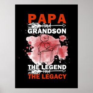 Póster Citas de abuelo   Papa Y Nieto