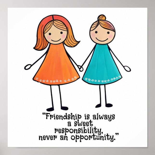 Póster Citas de amistad (Frente)