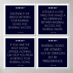 Póster Citas de béisbol para motivación: Poster del éxito