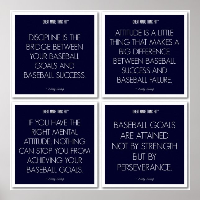 Póster Citas de béisbol para motivación: Poster del éxito (Frente)