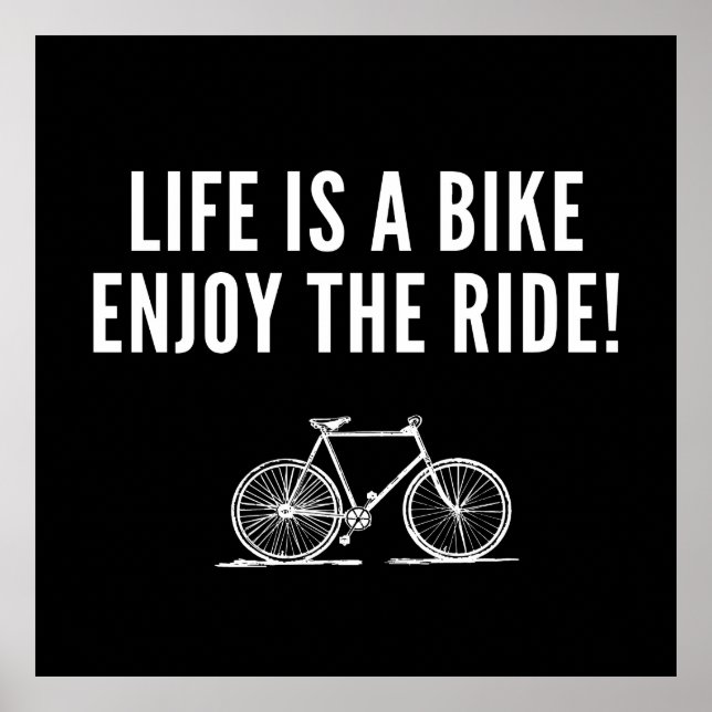 Póster citas de ciclismo inspirador (Frente)