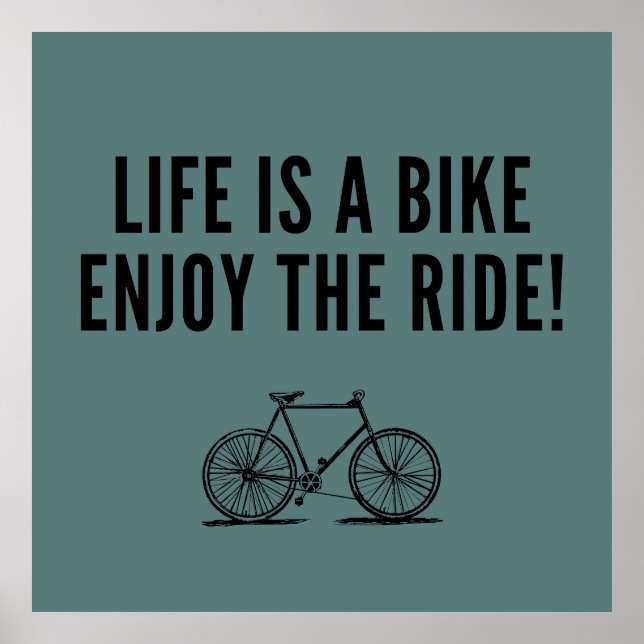 Póster citas de ciclismo inspirador (Frente)