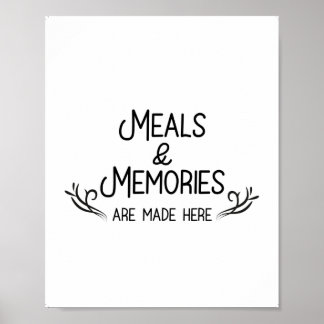 Póster Citas de comidas y Recuerdos, citas de cocina