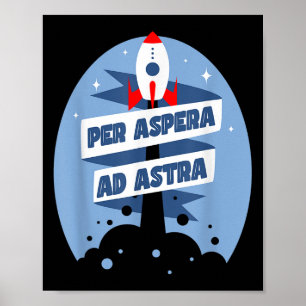 Póster Citas de filosofía por aspera y astra