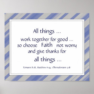 Póster Citas de fomento de la escritura bíblica verde