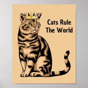 Póster Citas de gato naranja