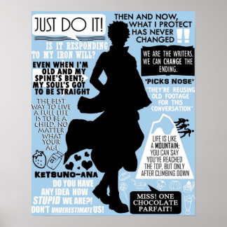 Póster Citas de Gintama Sakata Gintoki