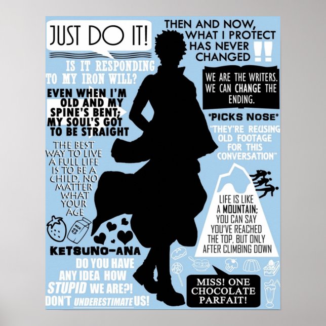 Póster Citas de Gintama Sakata Gintoki (Frente)