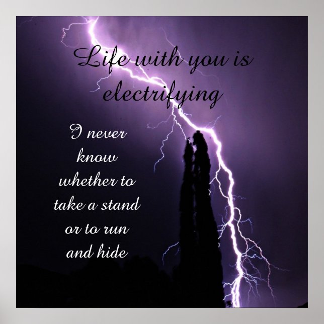 Póster Citas de Lightning Bolt (Frente)