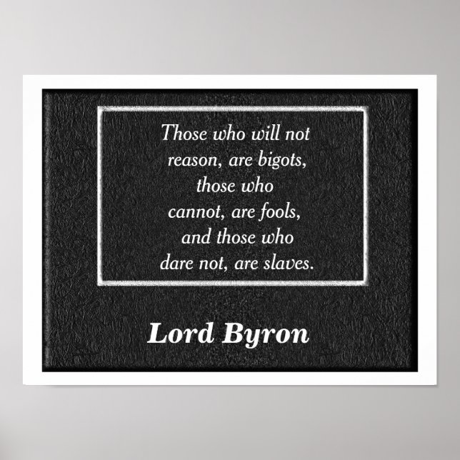Póster Citas de Lord Byron (Frente)