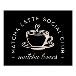 Póster Citas de los amantes de la latte de Matcha