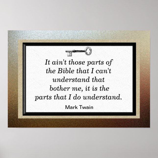 Póster Citas de Mark Twain (Frente)