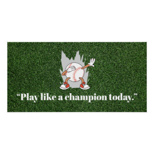 Póster Citas de motivación de béisbol