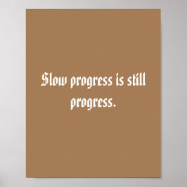 Póster Citas De Motivación De GIMNASIO Y Marrón Claro