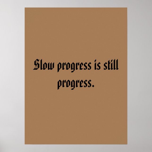 Póster Citas De Motivación De GIMNASIO Y Marrón Claro (Frente)