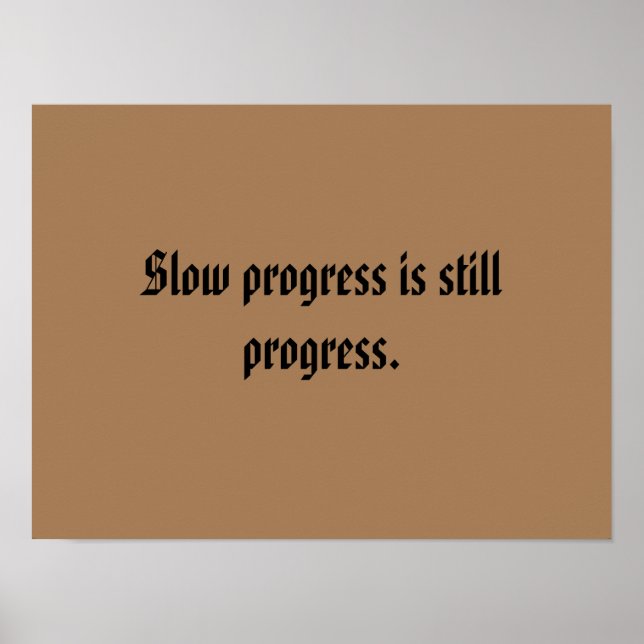 Póster Citas De Motivación De GIMNASIO Y Marrón Claro (Frente)