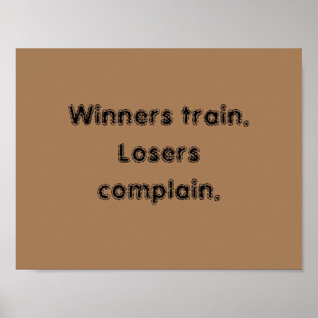 Póster Citas De Motivación De GIMNASIO Y Poster Marrón Cl (Frente)