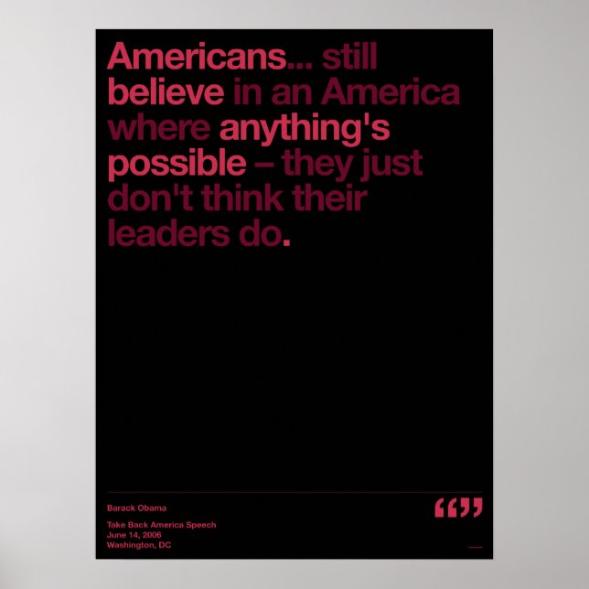Póster Citas de Obama (Frente)