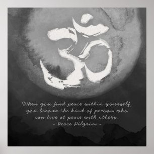 Póster Citas de Rótulo de Maestría de Reiki de Yoga Studi