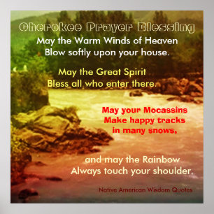 Póster Citas de sabiduría nativa norteamericana