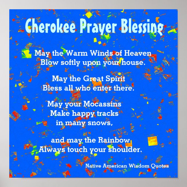 Póster Citas de sabiduría nativa norteamericana (Frente)
