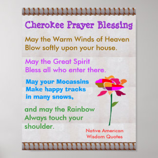 Póster Citas de sabiduría nativa norteamericana