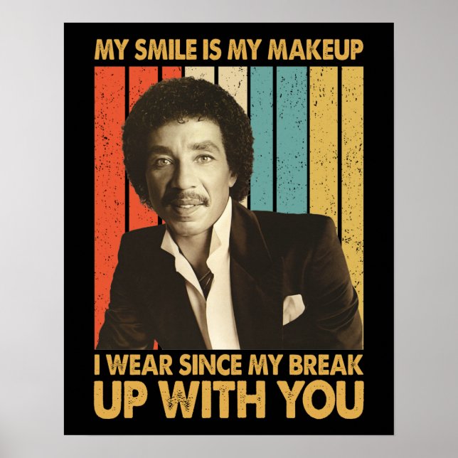 Póster Citas de Smokey Robinson - Mi sonrisa es mi maquil (Frente)