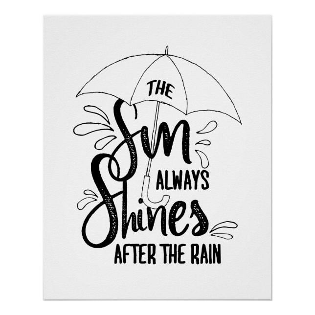 Póster Citas De Sun Rain Citas De Resultados Positivos (Anverso)