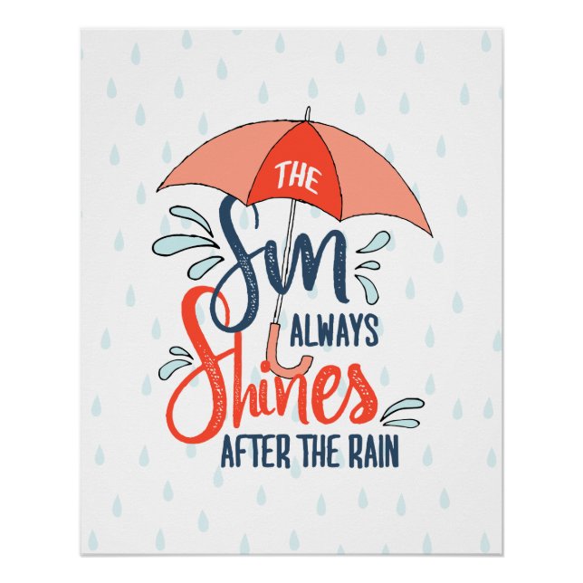 Póster Citas De Sun Rain Citas De Resultados Positivos (Anverso)