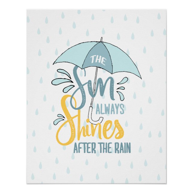 Póster Citas De Sun Rain Citas De Resultados Positivos (Anverso)