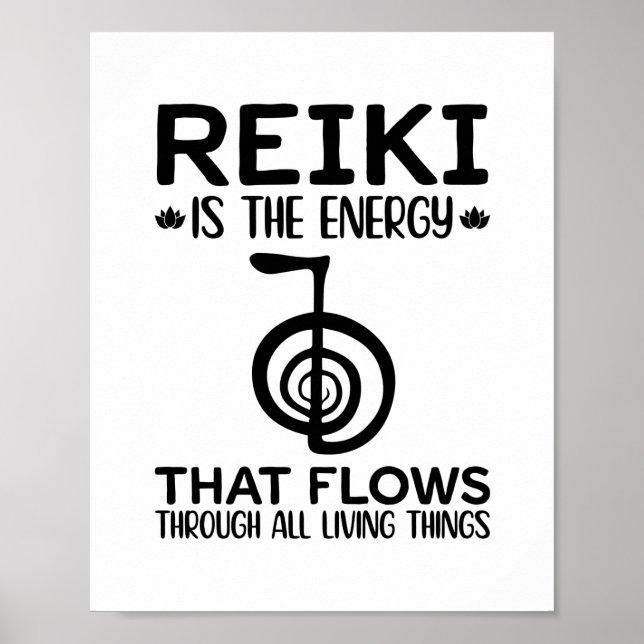 Póster Citas de terapeutas de Reiki | Regalo de curación  (Frente)