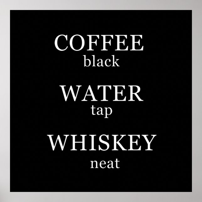 Póster Citas de whisky divertidas con humor y declaracion (Frente)