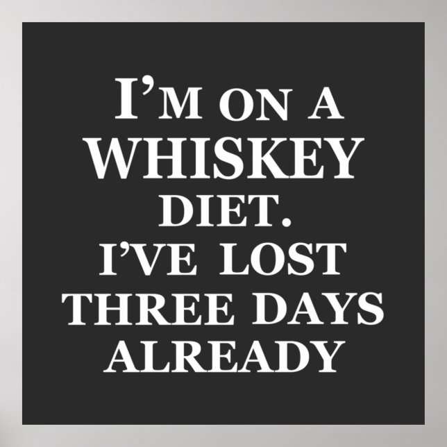 Póster Citas de whisky divertidas con humor y declaracion (Frente)