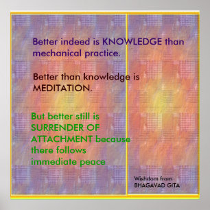 Póster Citas de WISDOM de Bhagavad Gita