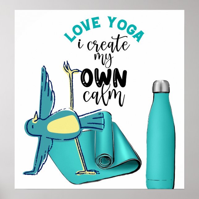Póster Citas de yoga para aves (Frente)