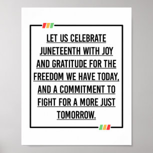 Póster Citas del 19 de junio, Libertad para afroamericano