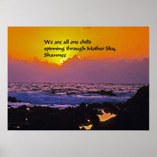 Póster Citas del nativo americano