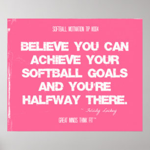 Póster Citas del softball en los hilos 004