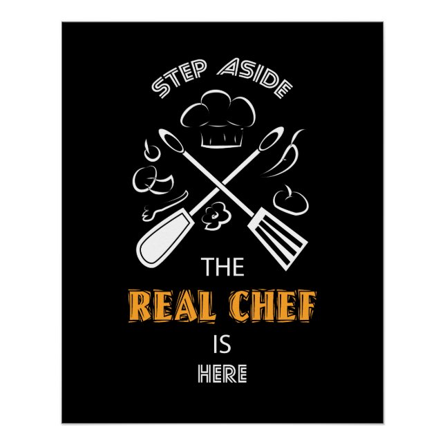 Póster Citas divertidas de Chef y Cocina (Anverso)