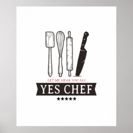 Póster Citas divertidas de chefs