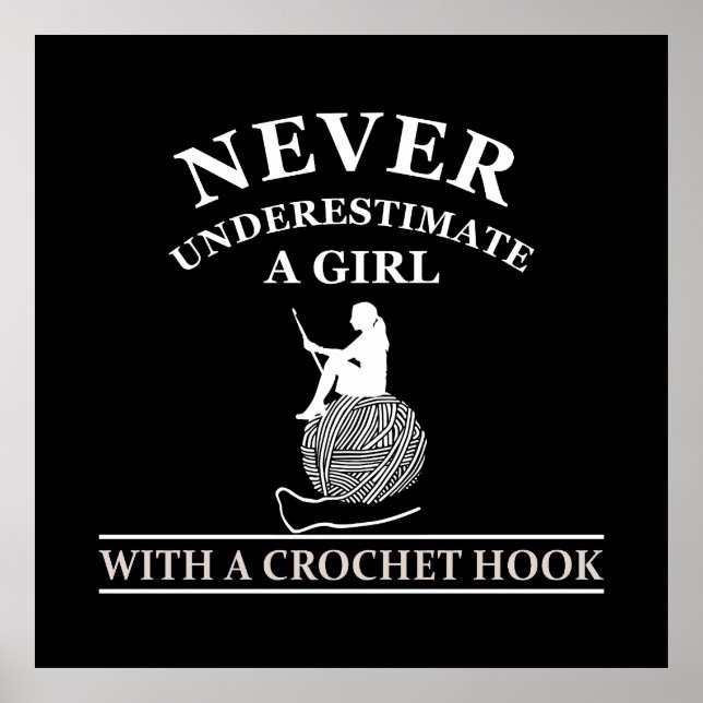 Póster citas divertidas de crochet (Frente)