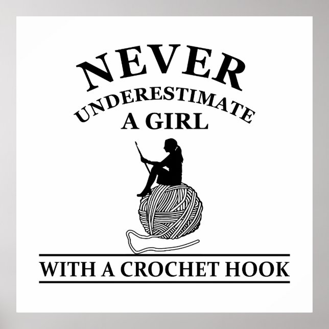 Póster citas divertidas de crochet (Frente)