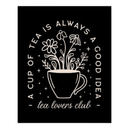 Póster Citas divertidas de los amantes del té