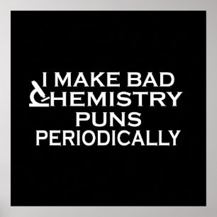 Póster Citas divertidas de química para químicos