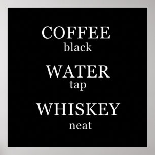 Póster Citas divertidas de whisky humor whisky dichos