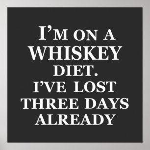 Póster Citas divertidas de whisky humor whisky dichos