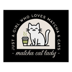 Póster Citas divertidas estéticas de amantes de Matcha y